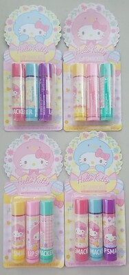 Lip Smacker Hello Kitty Balm 3 Pack 6 Different Flavors Lot Of 4