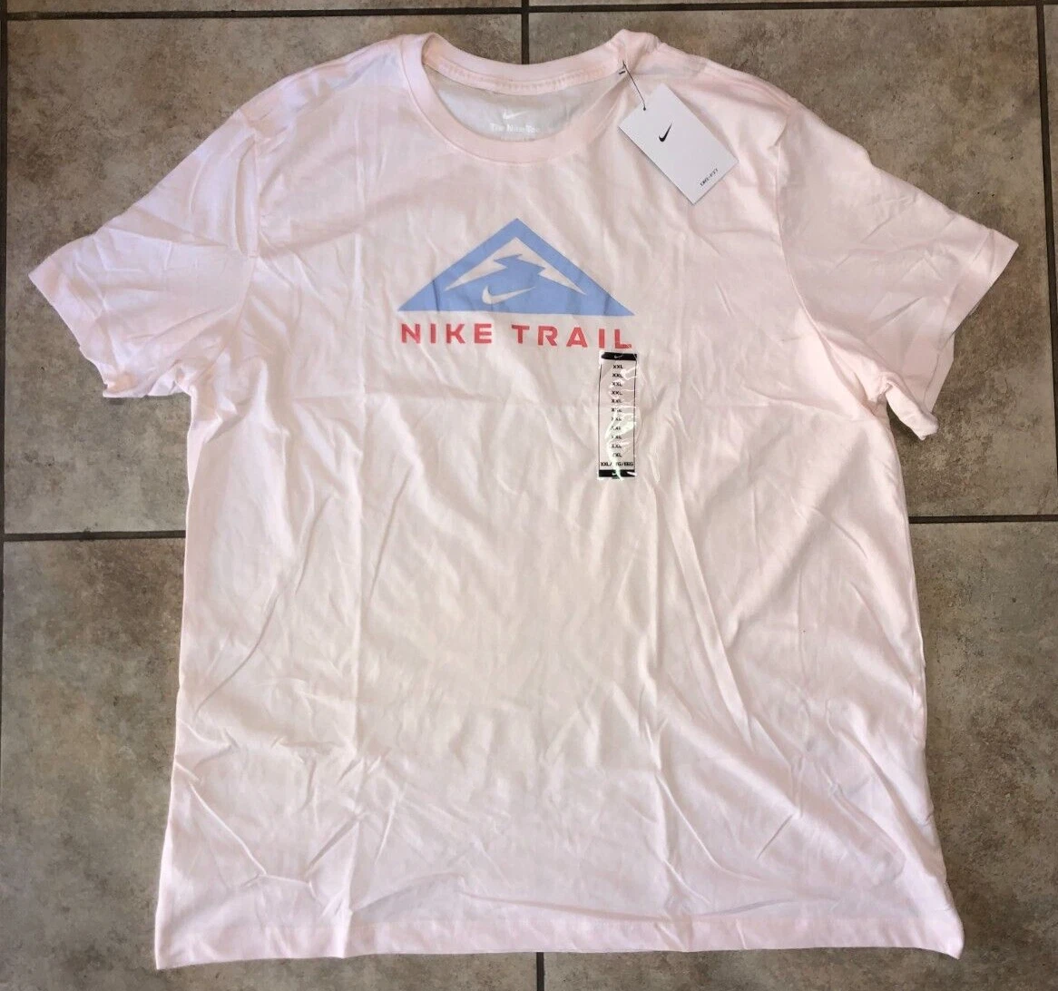 Nike Dri-Fit Trail Running Outdoor Shirt Pink CZ9802-100 Mens Sz 2XL NWT