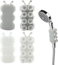 4 Pcs Silicone Shower Head Holder, Suction Cup Handheld Shower Head Holder Wall