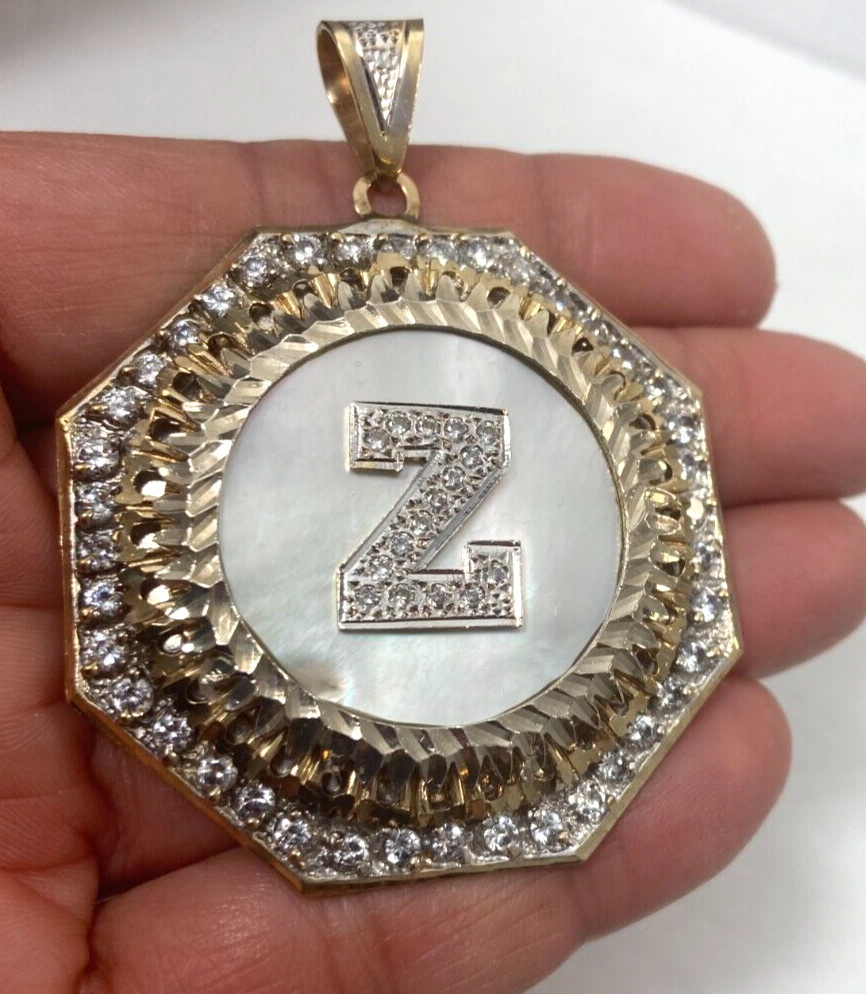 Yellow Gold Solid 10Kt Octagon Custom Men Pendant… - image 4