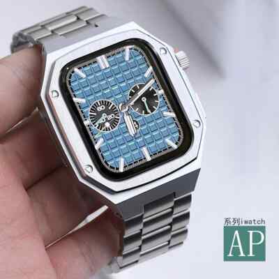 Alloy AP Bezel Mod Kit Case Stainless Steel Strap AppleWatch 11 10 42/46mm Band
