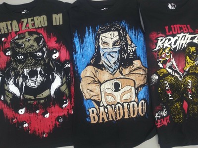 Three Small Lucha Libre Tees. Penta Zero Bandido Lucha Brothers Aew Lu AAA Cmll