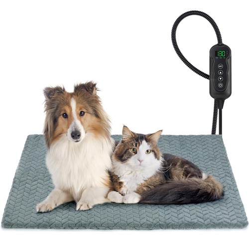 GASUR Heated Cat Bed, Waterproof Electric Pet Heating Pad for Dogs Cats
