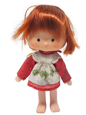 VINTAGE 1979 Strawberry Shortcake Doll Red Hair Freckles Original Dress HTF 5''