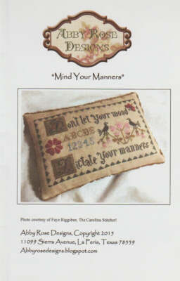 Mind Your Manners by Abby Rose cross stitch pattern