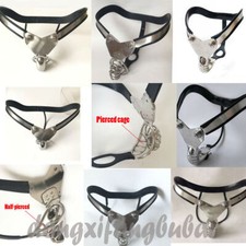 Stainless Steel Male T Chastity Belt luxurious genuine liner EMCC Pantys