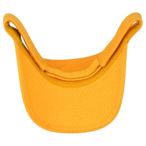 Blank Solid Yellow Plain Curved Bill Adults Adjustable Visor Hat Sun Cap - Picture 3 of 4