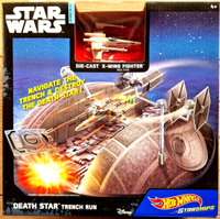 Hot Wheels Star Wars Death Star Trench Run, Die-Cast X-Wing Fighter, Neu/Ovp