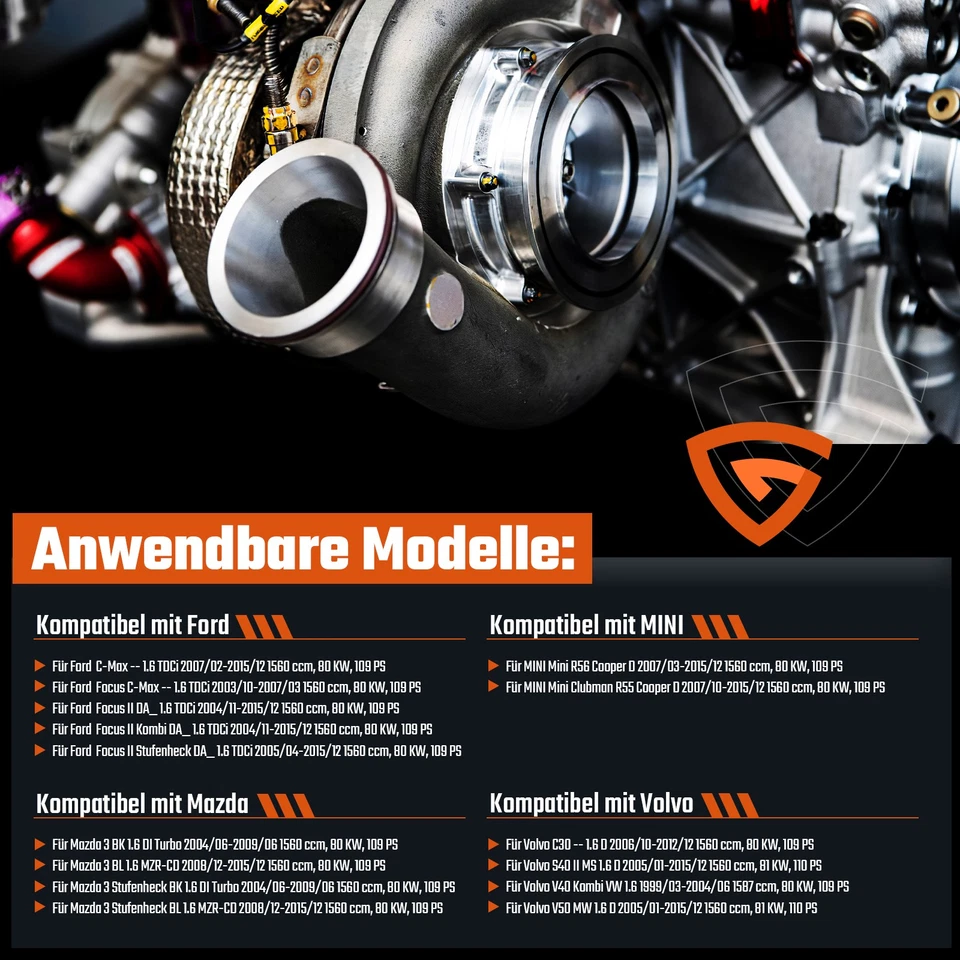 Turbolader Abgasturbolader Für MINI Mini R56/R55 1.6L 2006/11-2010/09 1.6L - Bild 3 von 4
