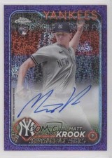 2024 Topps Chrome Rookie Purple Speckle Refractor 56/299 Matt Krook Auto 17kh
