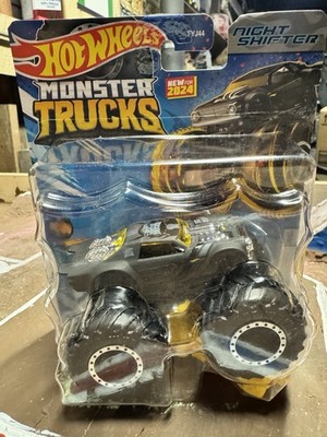 2024 New NIGHT SHIFTER Hot Wheels Monster Truck w/ CRUSHABLE CAR