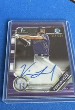 2019 Bowman - Chrome Prospect Autographs Vince Fernandez #CPA-VF Purple 214/250