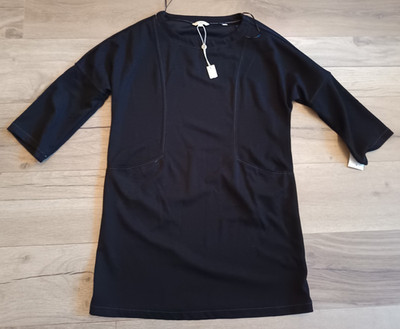 * MAX STUDIO stretch Kleid m. zwei Taschen S 36 NEU 3/4 Ärmel Schwarz