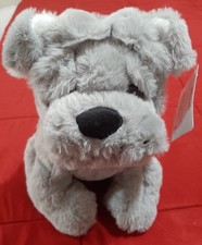 Gray Sitting Bulldog Plush 10" by Way To Celebrate New With Tags