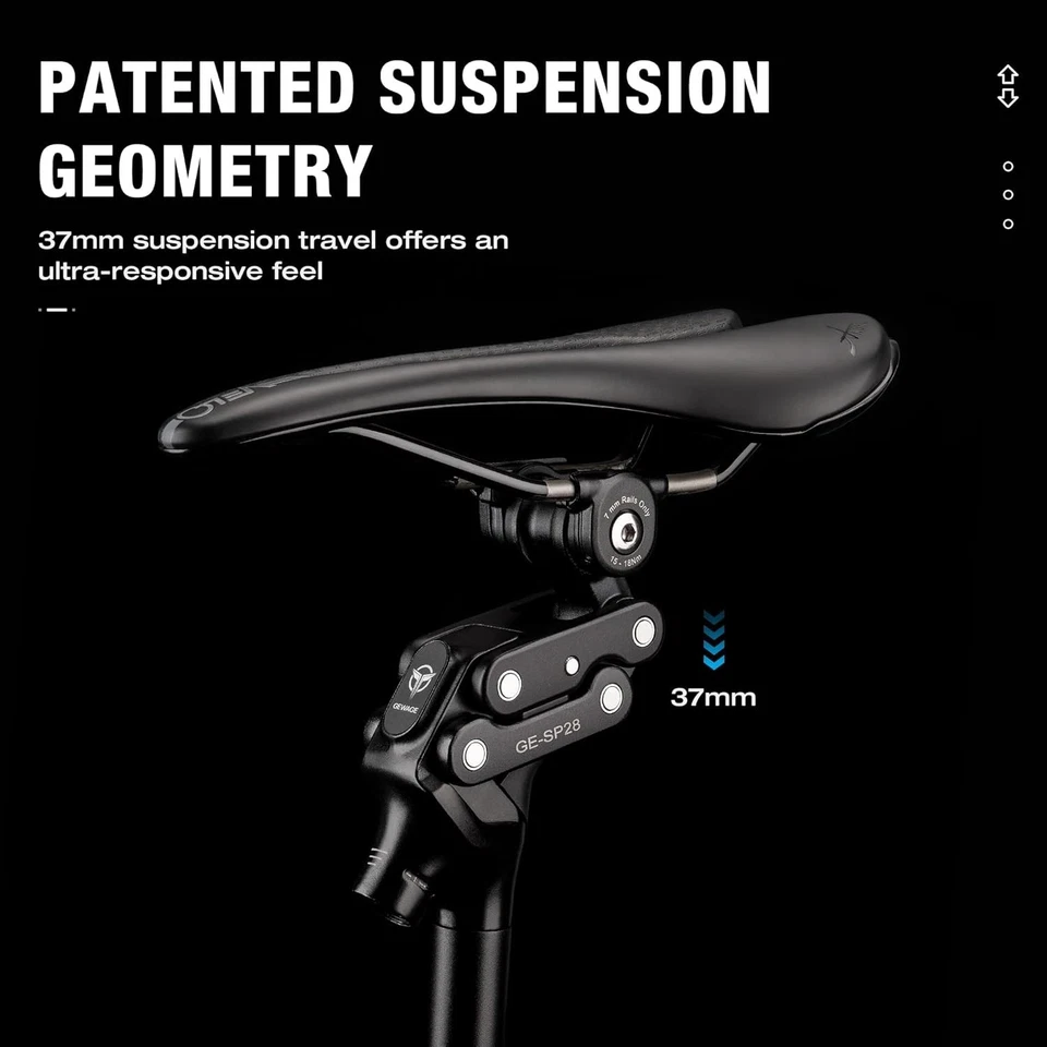 Tija de sillín de bicicleta eléctrica con suspensión 27,2, 30,9, 31,6 mm, amortiguador Foto 4 de 4