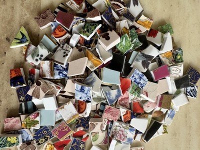 187 kleine Edelsteine Packung handgeschliffenes Geschirr Mosaikfliesen 