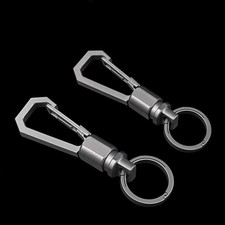 Titanium Alloy EDC Keychain w/ Keyring Hanging Carabiner Buckle Multi Tool
