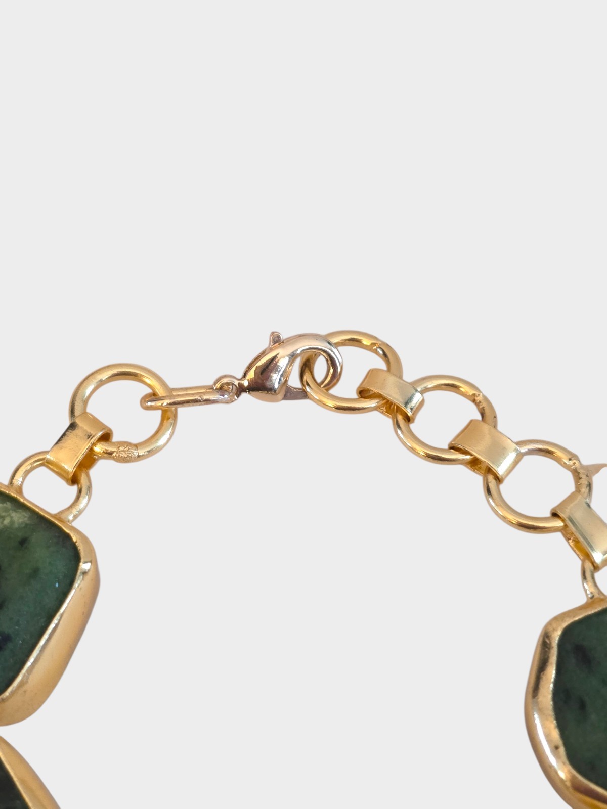 RUBY ZOISITE GEMSTONE GOLD-TONED BRACELET - image 4