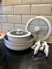 Pro cook non stick frying pan set with removable handles
