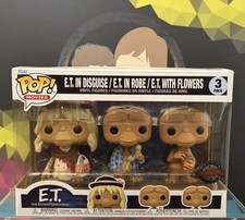 Funko Pop E.T. in Disguise / in Robe / with Flowers 3 Pack Special Edition