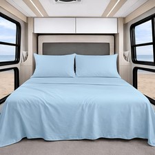 Luxury 4 Piece Microfiber RV Sheet Set, Deep Pocket Fits Up to 10 inch, Soft,