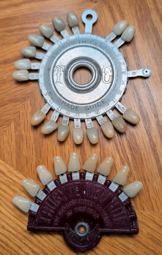 2 Vintage Dental teeth shade guides, Twentieth Century Trubyte USA