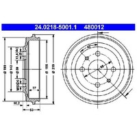 2X Bremstrommel Hinten FüR Fiat 127 0.9 1.0 1.3 71 Bis 83 ATE 156A2246 Teil