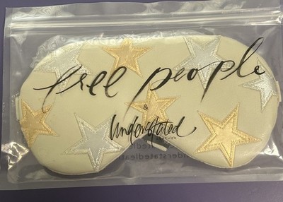 Free People Understated Leather Starry Eye Mask Light Green NEW