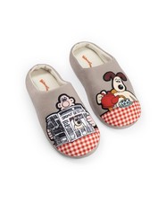 Wallace And Gromit Brown Multi Character Mule Slippers Unisex