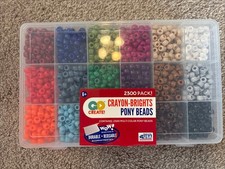 Go Create Multicolored Pony Beads, 2300 Pack/ USED