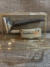 Vtg Personna Stainless Steel Injector Safety Shaving Razor