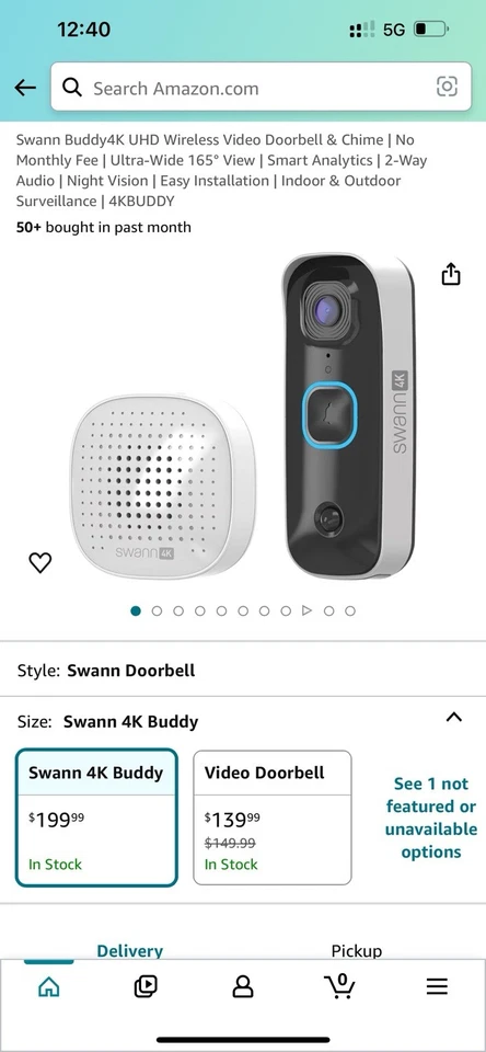 Swann - Timbre y timbre de video inalámbricos Buddy 4K UHD, sin tarifa mensual, ultra-W... Foto 2 de 3