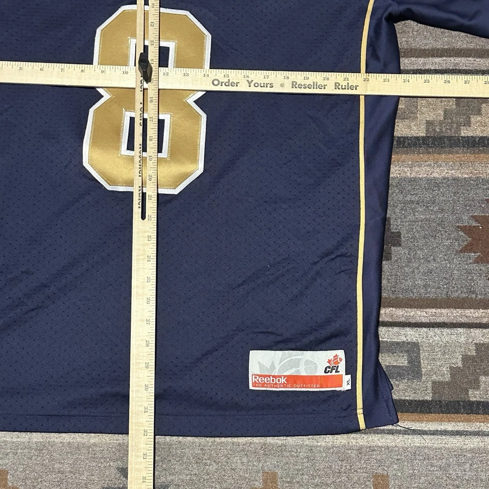 Winnipeg Blue Bombers Chris Randle #8 Jersey Mens XL Reebok Football CFL A5 - Image 4 of 4