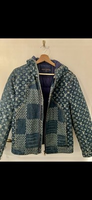 Louis Vuitton X Nigo Navy Blue Monogram Denim Button Front Jacket