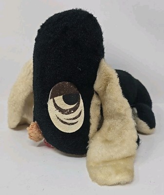 1950's Beloved Toy Inc. Black White Bassett Hound Dog Stuffed Animal Toy U306