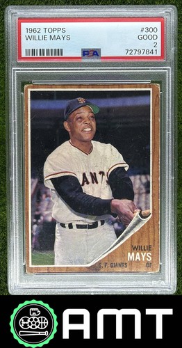 Willie Mays PSA 2 1962 Topps San Francisco Giants #300 7841