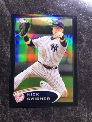 Nick Swisher 2012 Topps Chrome #108 Black Refractor #/100 New York Yankees