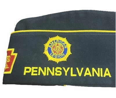 American Legion Pennsylvania Garrison Cap Hat & Pin Post 126 Size 7 1/4 Made USA