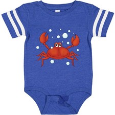 Body neonato Inktastic Gideon's Crab rosso nautico oceano pezzo unico neonato