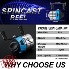 Sougayilang Spincast Fishing Reel High Speed 3.9:1 Push Button
