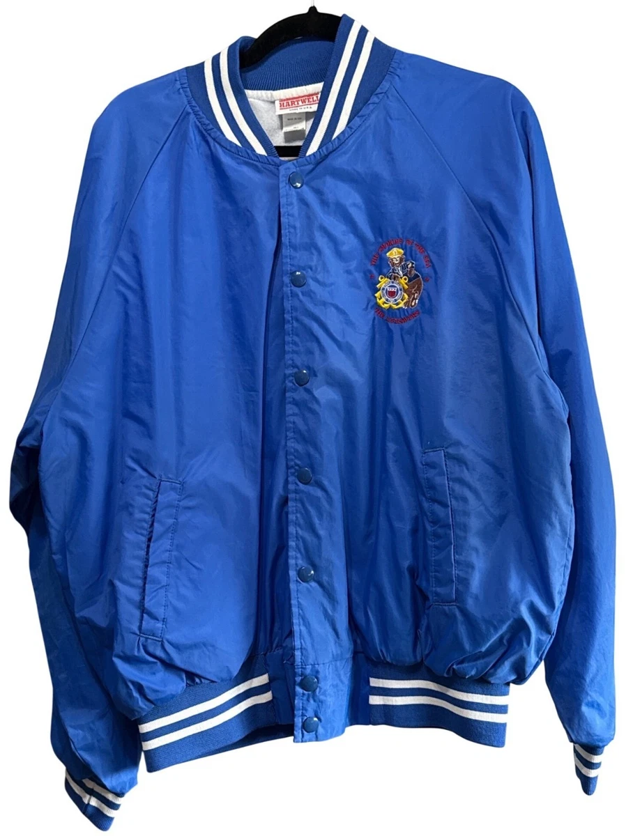 Vintage Hartwell U.S. Coast Guard Blue Snap-Front Jacket XL