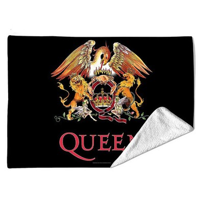 Queen Sherpa Fleecedecke: Crest (mehrfarbig) OFFIZIELL NEU