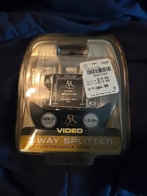 Acoustic Research AP231 High Performance Video 3-way Splitter.  New In Package