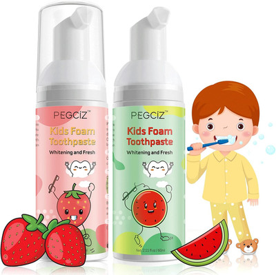 Foam Toothpaste Kids, Kids Mouthwash with Fruit Flavor - Toddler Toothpaste Age