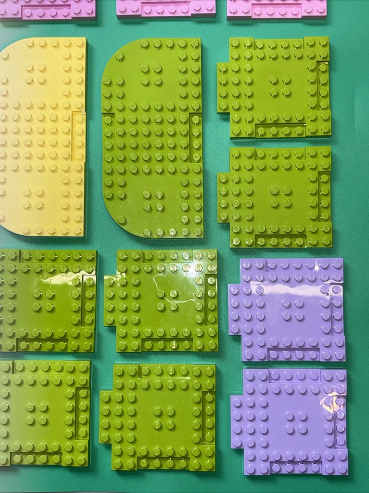 Lego 18922 15624 Pink Yellow Lime Green Lavender 8x16 8x8 Plate 1x4 Lot Of 20 - Image 4 of 4