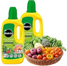 Miracle Gro Plant Food Fertiliser - Pack of 2 x 1L Pour & Feed 7.00 per litre