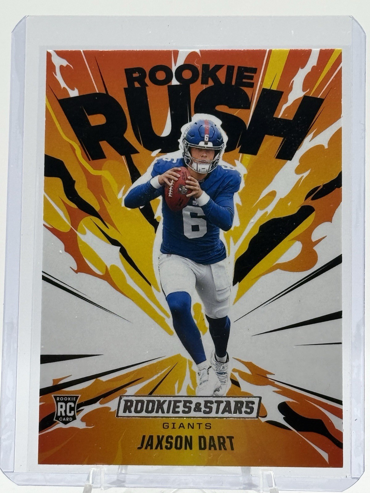 Jaxson Dart 2025 Panini Rookies & Stars Rookie Rush #6 Giants