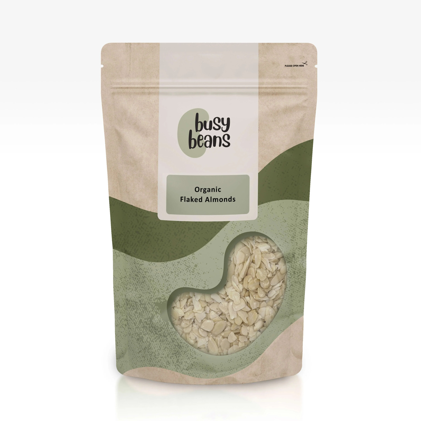 Organic Flaked Almonds - Certified Organic - by Busy Beans Organic (100g)