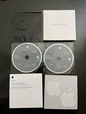 Apple 15-inch MacBook Pro Mac OS X 10.6 Install & Applications OEM & Manual