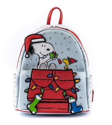 Peanuts Gift Giving Snoopy & Woodstock Mini Backpack Loungefly NWT